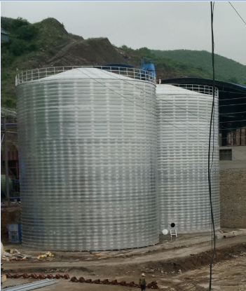 华龙粮食钢板仓的安装全过程不用热焊接